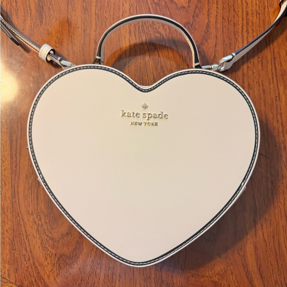Kate Spade Cream Crossbody Heart Bag